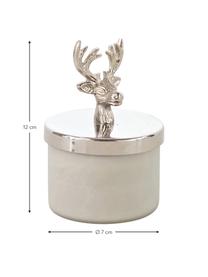 Świecznik Deer, Biały, odcienie srebrnego, Ø 7 x W 12 cm