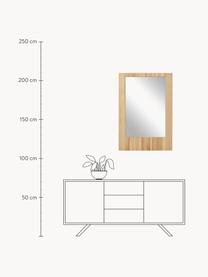 Wandspiegel Nele mit geriffelter Birkenholz-Umrandung, Rahmen: Birkenholz, Rückseite: Mitteldichte Holzfaserpla, Spiegelfläche: Spiegelglas, Birkenholz, B 70 x H 100 cm