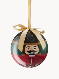 Kerstballen Nutcracker, set van 14, Kunststof, Zwart, rood, groen, Ø 8 x H 8 cm