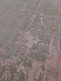 Alfombra con flecos Cordoba, estilo vintage, Parte superior: 70% acrílico, 30% viscosa, Reverso: algodón, Gris, rosa, An 130 x L 190 cm (Tamaño S)