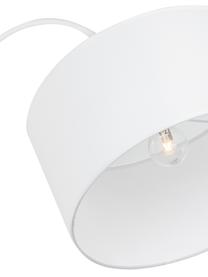Lámpara de arco Sama, Pantalla: tela, Cable: plástico, Blanco, An 90 x Al 180 cm