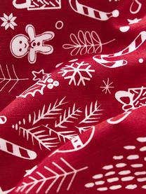 Wendekissenhülle Sweater mit winterlichem Motiv, Bezug: 100 % Baumwolle, Weiß, Rot, Altrosa, B 45 x L 45 cm