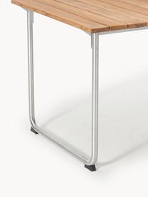 Ručně vyrobený zahradní stůl z teakového dřeva Prato, v různých velikostech, Teakové dřevo, stříbrná, Š 140 cm, H 90 cm