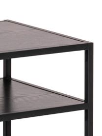 Mueble TV de madera y metal Seaford, Estantes: tablero de fibras de dens, Estructura: metal con pintura en polv, Gris antracita, An 120 x Al 46 cm