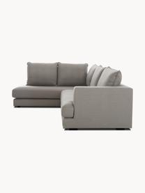 Sofa narożna Tribeca, Tapicerka: 100% poliester Dzięki tka, Stelaż: lite drewno sosnowe, Nogi: lite drewno bukowe, lakie, Taupe tkanina, S 274 x G 192 cm, prawostronna