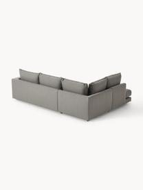 Sofa narożna Tribeca, Tapicerka: 100% poliester Dzięki tka, Stelaż: lite drewno sosnowe, Nogi: lite drewno bukowe, lakie, Taupe tkanina, S 274 x G 192 cm, prawostronna