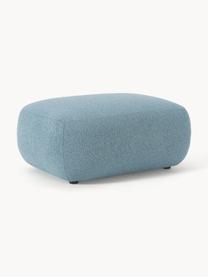 Pouf en tissu bouclé Sofia, Bouclé bleu, larg. 99 x prof. 78 cm