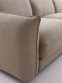 Sofa Molton (3-Sitzer), Bezug: 100% Polypropylen Der hoc, Gestell: Massives Kiefernholz, Spa, Füße: Kunststoff, Webstoff Taupe, B 264 x T 92 cm