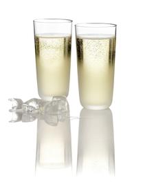 Vasos de vidrio semitransparentes Frost, 2 uds., Vidrio, Transparente, Ø 7 cm, Al 13 cm, 200 ml