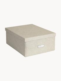 Faltbare Aufbewahrungsbox Katrin, B 35 x T 45 cm, Canvas, fester Karton, Hellbeige, B 35 x T 45 cm