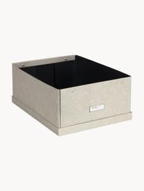 Faltbare Aufbewahrungsbox Katrin, B 35 x T 45 cm, Canvas, fester Karton, Hellbeige, B 35 x T 45 cm