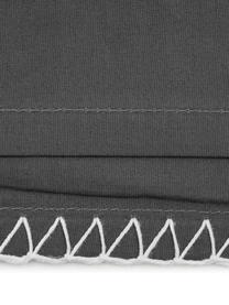 Perkal dekbedovertrek Wellington met bijgesneden naad, Weeftechniek: perkal, Antraciet, 240 x 220 cm + 2 kussenhoezen 60 x 70 cm