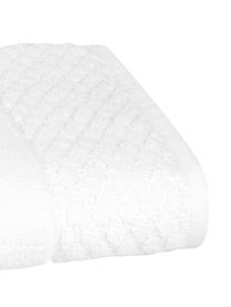 Asciugamano bianco con motivo a nido d'ape Katharina, Bianco, Asciugamano, Larg. 50 x Lung. 100 cm, 2 pz