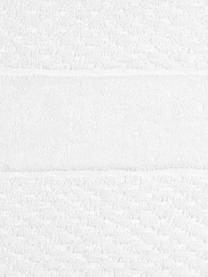 Asciugamano bianco con motivo a nido d'ape Katharina, Bianco, Asciugamano, Larg. 50 x Lung. 100 cm, 2 pz