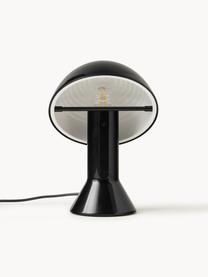 Kleine Tischlampe Elmetto mit verstellbarem Lampenschirm, Kunststoff, lackiert, Schwarz, Ø 22 x H 28 cm