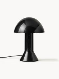 Petite lampe à poser avec abat-jour réglable Elmetto, Plastique laqué, Noir, Ø 22 x haut. 28 cm