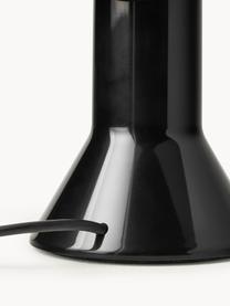 Kleine tafellamp Elmetto met verstelbare lampenkap, Kunststof, gelakt, Zwart, Ø 22 x H 28 cm