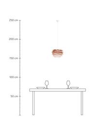 Hanglamp Carmina Mini, bouwpakket, Lampenkap: polycarbonaat, polypropyl, Baldakijn: polypropyleen, Terracottarood, Ø 32 x H 22 cm