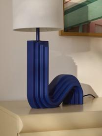 Lampe à poser design Luomo, Gris clair, bleu foncé, larg. 43 x haut. 61 cm