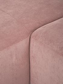 Corduroy hoekbank Melva (4-zits), Bekleding: corduroy (92% polyester, , Frame: massief grenenhout, FSC-g, Poten: kunststof, Corduroy oudroze, B 319 x D 196 cm, hoekdeel links