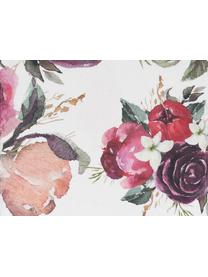 Placemats Florisia met bloemmotief, 2 stuks, 100% katoen, Roze, wit, lila, groen, B 38 x L 50 cm