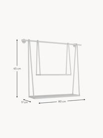 Metall-Wandregal Hallie, Eisen, pulverbeschichtet, Weiss, B 80 x H 65 cm