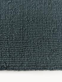 Tapis en coton tissé main Lora, Gris-bleu, larg. 80 x long. 150 cm (taille XS)