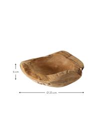 Bol decorativo de teca Unikat, Madera de teca, Madera de teca, Ø 25 x Al 6 cm