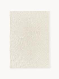 Tapis en laine tuftée main Aaron, Blanc crème, larg. 160 x long. 230 cm (taille M)