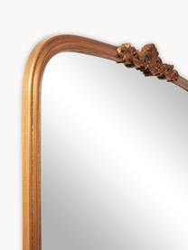 Lustro ścienne z drewnianą ramą Fabricio, Odcienie złotego, S 100 x W 85 cm