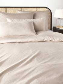 Housse de couette en satin de coton Comfort, Beige, larg. 200 x long. 200 cm