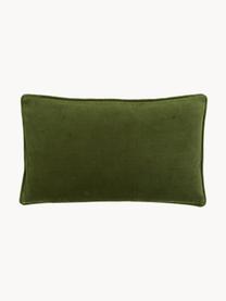 Samt-Kissenhülle Dana, 100% Baumwollsamt, Dunkelgrün, B 30 x L 50 cm