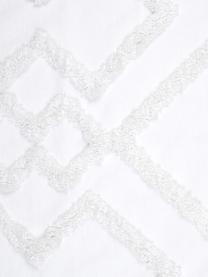 Funda nórdica texturizada de percal Faith, Blanco, Cama 150/160 cm (240 x 220 cm)