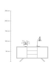 Schreibtischlampe Lyss in Hellgrau, Lampenschirm: Metall, beschichtet, Lampenfuß: Metall, beschichtet, Hellgrau, Weiß, 26 x 50 cm