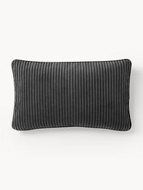 Housse de coussin en velours côtelé Kylen, Velours côtelé (90 % polyester, 10 % nylon)
 
Le matériau est certifié STANDARD 100 OEKO-TEX®, 21.HCN.84376, Anthracite, noir, larg. 30 x long. 50 cm