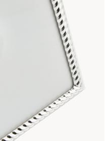 Cornice da tavolo Curve, Cornice: metallo rivestito, Retro: pannello di fibra a media, Argentato, 10 x 15 cm