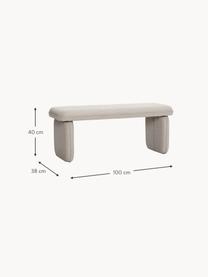 Čalouněná lavice Mellow, Světle béžová, Š 100 cm, V 40 cm