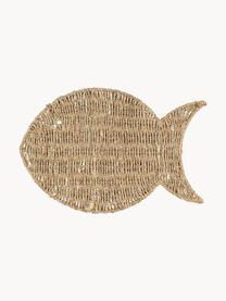 Mantel individual de seegras Fish, Algas marinas, Marrón claro, An 30 x L 45 cm