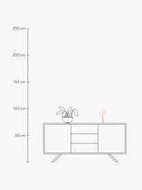 Kleine tafellamp Bilia, handgemaakt, Lampenkap: glas, Wit, Ø 12 x H 26 cm