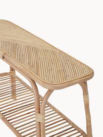 Rattan-Konsole Thenna, Rattan, Hellbeige, B 111 x H 75 cm