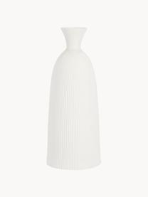 Keramik Design-Vase Striped, H 57 cm, Keramik, Weiß, Ø 23 x H 57 cm