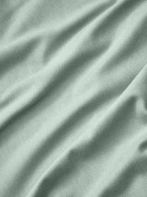 Flanellen dekbedovertrek Biba, Weeftechniek: flanel, Saliegroen, B 135 x L 200 cm
