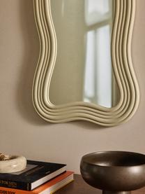 Miroir mural avec cadre ondulé Cosimo, Beige clair, larg. 50 x haut. 80 cm