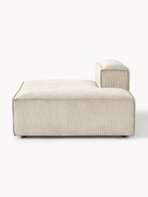 Ottomane-Modul Lennon aus Cord, Bezug: Cord (92 % Polyester, 8 %, Gestell: Massives Kiefernholz, Spe, Cord Hellbeige, B 150 x T 119 cm, Rückenlehne rechts