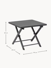 Table de jardin pliante Taylor, Acier, revêtement par poudre, Anthracite, larg. 44 x prof. 44 cm