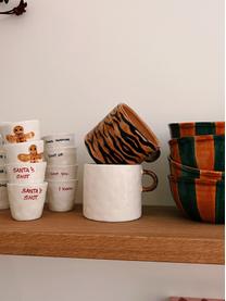 Handgefertigte Tasse Tiger, Keramik, Hellbraun, Schwarz, Ø 10 x H 9 cm, 500 ml
