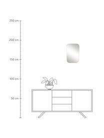 Specchio da parete con cornice dorata Rounded, Cornice: ferro verniciato finitura, Superficie dello specchio: vetro a specchio, Dorato, Larg. 35 x Alt. 51 cm