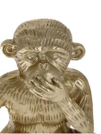 Dekoracja Monkey, Poliresing, Odcienie złotego, S 14 x W 15 cm