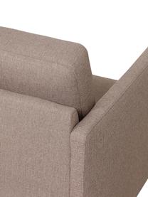 Bank Fluente (3-zits), Bekleding: 100% polyester, Frame: massief grenenhout, FSC-g, Poten: metaal, gepoedercoat, Geweven stof taupe, B 196 x D 85 cm