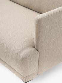 Sofa Fluente (3-Sitzer), Bezug: 100% Polyester 35.000 Sch, Gestell: Massives Kiefernholz, Füße: Metall, pulverbeschichtet, Webstoff Beige, B 196 x T 85 cm